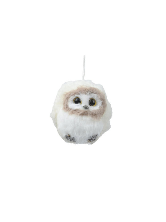 Hängendes Weihnachtsbaumschmuck Eule Weiß 6x8cm Hängendes Weihnachtsbaumschmuck Eule Weiß 6x8cm