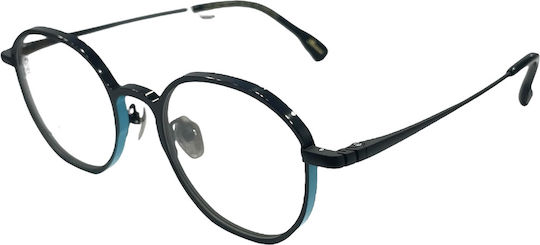 Alexander Wintsch Aw7521 C4 Unisex Mixed Prescription Eyeglasses Black Petrol Details