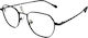 Alexander Wintsch Aw20232 C1 Unisex Metal Prescription Eyeglass Frames Polygonal Black Matte Gun Metal Details