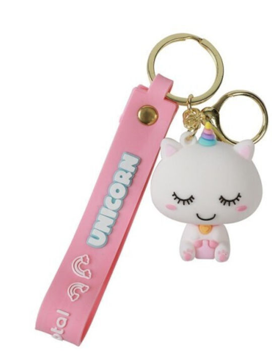 I-total Schlüsselanhänger Einhorn Weiß-Rosa Xl2948