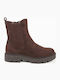 Suede Women's Ankle Boots Brown