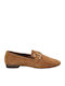 Leder Damen Mokassins in Braun Farbe