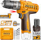Ingco CIDLI12206E Percussive Battery Drill Driver 12V 2x1.5Ah