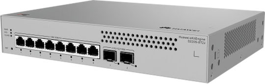 Huawei S220S Series Управление на L2 Switch с 8 Портове Гигабитови (1Gbps) Ethernet и 2 SFP Портове