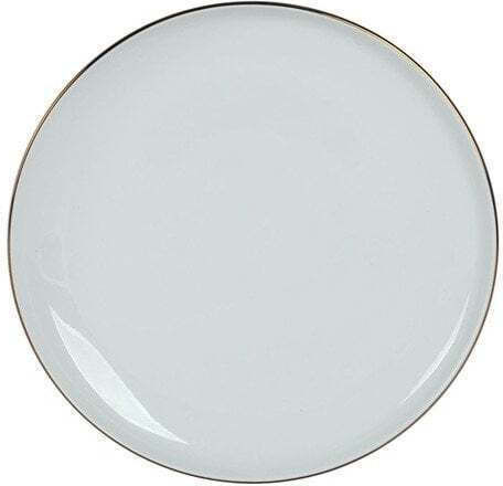 Domoletti Plate Shallow Gold with Diameter 26cm