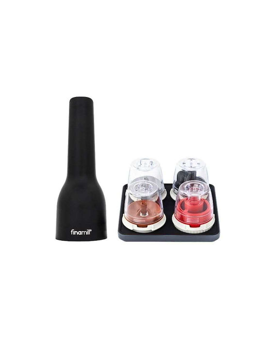 FinaMill Set Manual Râșnițe Condimente din Plastic în Culoare Negru 1buc