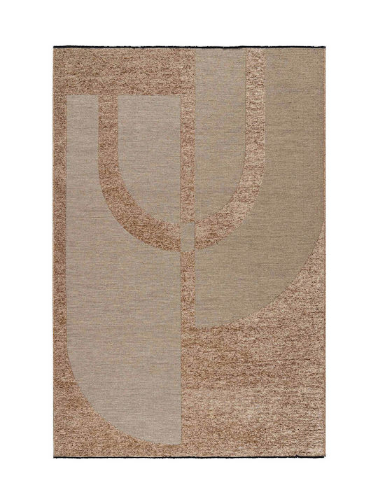 Madi Ansia Rye Rug Rectangular Cotton Beige Brown