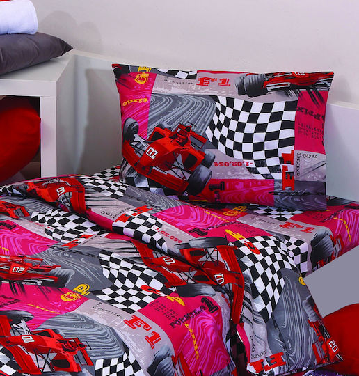 Viopros Set Lenjerii De Patut Bebe Pentru Cradle Din Bumbac Formula Multicolore 80x100cm