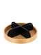 Dessert Divided Serving Plate Black Ø25cm 8.5x25cm