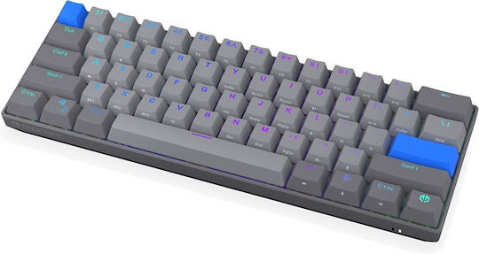 Endorfy Thock V2 Compact Wireless Wireless Gaming Mechanical Keyboard 60% with Gateron Yellow switches and RGB lighting (English US) Gray