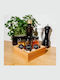 Creative Tischspiel Holz Basis 15x15x5cm Beige