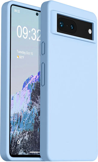 Umschlag Rückseite Silikon Hellblau (Google Pixel 7 Pro)