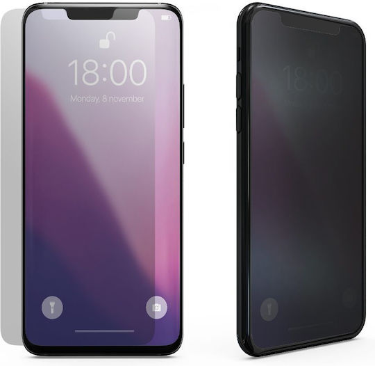 TelForceOne Privacy Tempered Glass Μαύρο (Galaxy S22 5G)