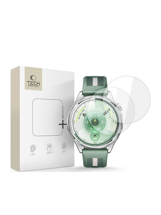 Tech-Protect Glass Fit+ Tempered Glass for the Huawei Watch GT 6 46mm 2pcs
