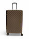 Playful Bags Medium Travel Suitcase Hard Pink/Gold with 4 Wheels Height 62cm