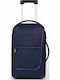 Satch Cabin Travel Suitcase Dark Blue with 4 Wheels