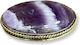 Chevron Amethyst Καπουσόν Οβάλ 38x26mm