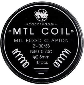 Yachtvape MTL Fused Clapton Coil Ni80 0.70ohm 10 Pieces
