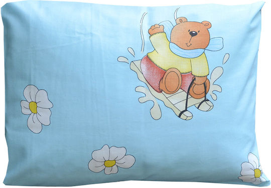 Viopros Kinder Kissenbezug aus 100% Baumwolle 35x45cm Hellblau