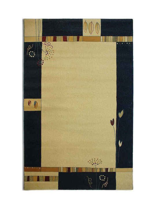 Alexander Leonardo 413 Teppich Rechteckig Synthetisch,Polyester/Cotton/Leather Cream Navy