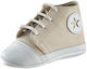 Gorgino Christening Leather Soft Sole Boots for Boys Beige