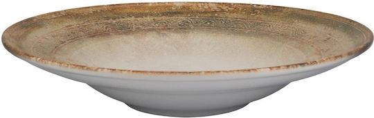 Kutahya Porselen Plate Pasta Beige with Diameter 27cm 6pcs