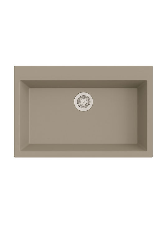 Unixton Drop-In Sink Synthetic Granite W78xD50cm Brown