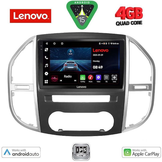 Lenovo Ηχοσύστημα Αυτοκινήτου για Mercedes-Benz Vito / Viano 2015 (Bluetooth/USB/WiFi/GPS/Apple-Carplay/Android-Auto) με Οθόνη Αφής 10"