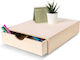 Creative Wood Desktop Drawer 1 Slot 25x7x33cm Beige