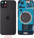 Iphone 15 Plus Battery Cover + Camera Lens + Metal Plaid + Magsafe Black