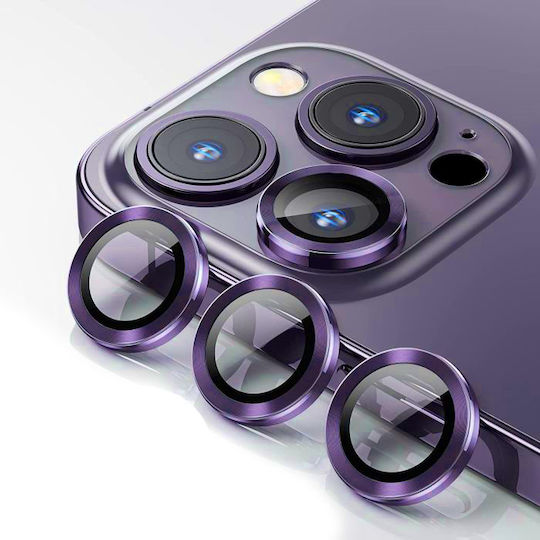 Full Glue Camera Lens Protector Metal Frame Apple iPhone 14/14 Plus Lilac