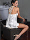 Χειμερινό Νυφικό Babydoll Λευκό