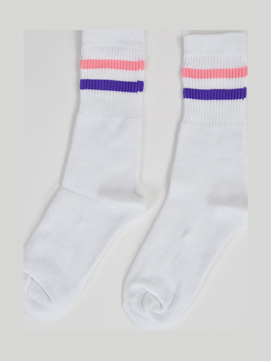 Ampo Socks Дамски Чорапи с Дизайн Pink and purple stripes 1Пакет
