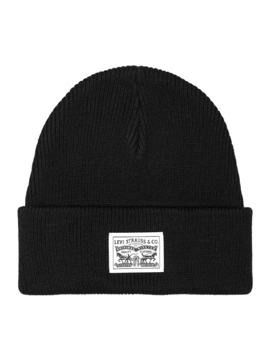 Beanie Männer Beanie mit Rippstrick in Schwarz Farbe