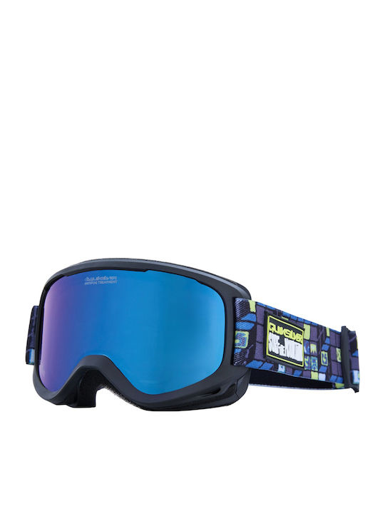 Quiksilver Little Grom Ski & Snowboard Goggles Kids Blue with Lens in Blue Color