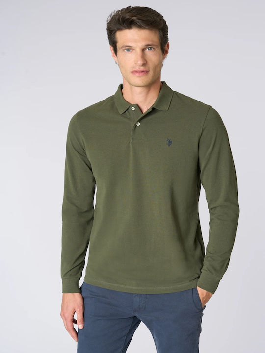 U.S. Polo Assn. Must Polo Μπλούζα Μακρυμάνικη Xaki