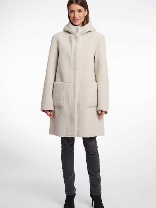 Women's Lifestyle Jacket Double Sided for Winter with Hood Graphite