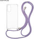 Silicone Case With Cord Sonique Armor Clear Opp...