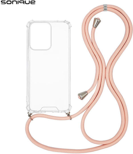 Θήκη Σιλικόνης Κορδόνι Sonique Armor Clear Oppo Reno13 Pro 5g Ροζ