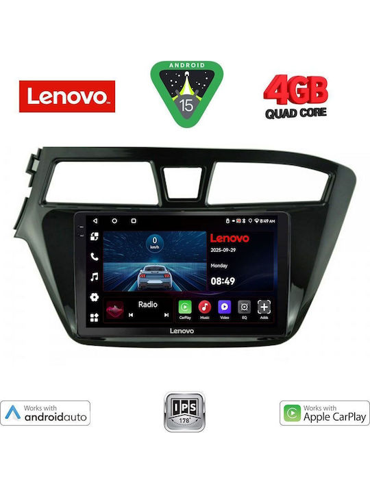 Lenovo Ηχοσύστημα Αυτοκινήτου για Hyundai i20 2014-2018 (Bluetooth/USB/AUX/WiFi/GPS/Apple-Carplay/Android-Auto) με Οθόνη Αφής 9"