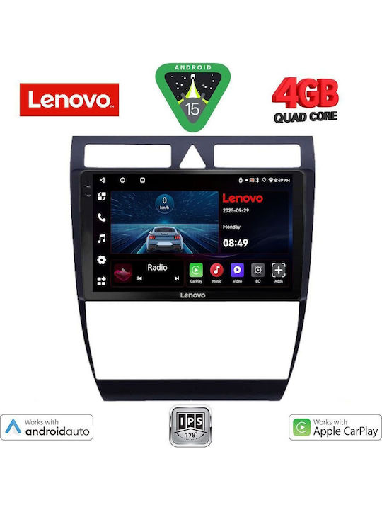 Lenovo Car Audio System for Audi A6 1998-2005 (Bluetooth/USB/AUX/WiFi/GPS/Apple-Carplay/Android-Auto) with Touch Screen 9"