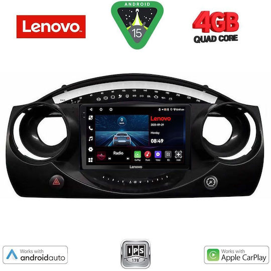 Lenovo Ηχοσύστημα Αυτοκινήτου για Mini Cooper 2000-2006 (Bluetooth/USB/AUX/WiFi/GPS/Apple-Carplay/Android-Auto) με Οθόνη Αφής 9"