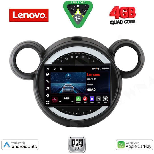 Lenovo Car Audio System for Mini Countryman / Paceman 2010-2016 (Bluetooth/USB/AUX/WiFi/GPS/Apple-Carplay/Android-Auto) with Touch Screen 9"
