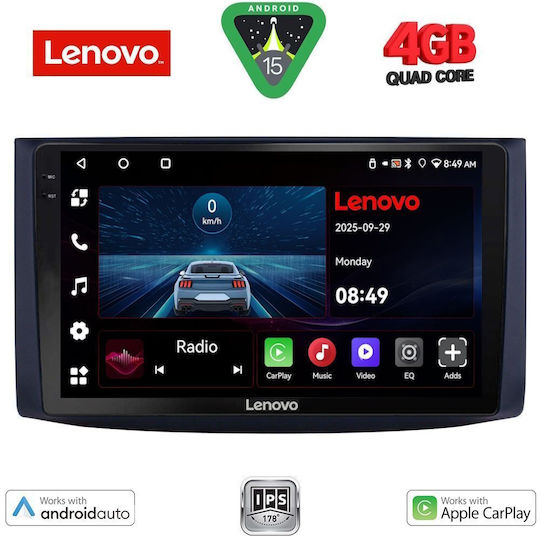 Lenovo Ηχοσύστημα Αυτοκινήτου για Chevrolet Aveo 2006-2010 (Bluetooth/USB/AUX/WiFi/GPS/Apple-Carplay/Android-Auto) με Οθόνη Αφής 9"