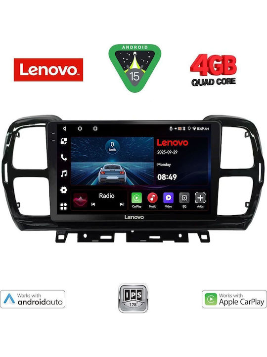 Lenovo Car Audio System for Citroen C5 Aircross 2017-2021 (Bluetooth/USB/AUX/WiFi/GPS/Apple-Carplay/Android-Auto) with Touch Screen 9"
