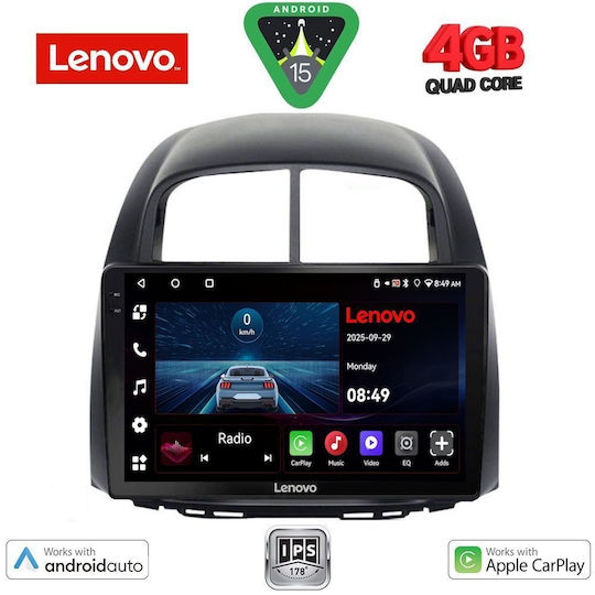 Lenovo Car Audio System for Daihatsu Sirion 2006-2012 (Bluetooth/USB/AUX/WiFi/GPS/Apple-Carplay/Android-Auto) with Touch Screen 10"