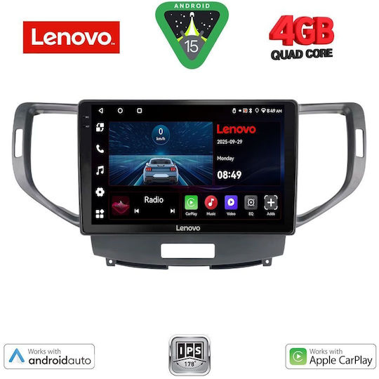 Lenovo Car Audio System for Honda Accord 2008-2013 (Bluetooth/USB/AUX/WiFi/GPS/Apple-Carplay/Android-Auto) with Touch Screen 9"