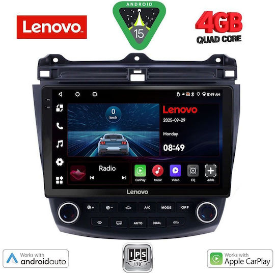Lenovo Ηχοσύστημα Αυτοκινήτου για Honda Accord 2003-2007 (Bluetooth/USB/AUX/WiFi/GPS/Apple-Carplay/Android-Auto) με Οθόνη Αφής 10"