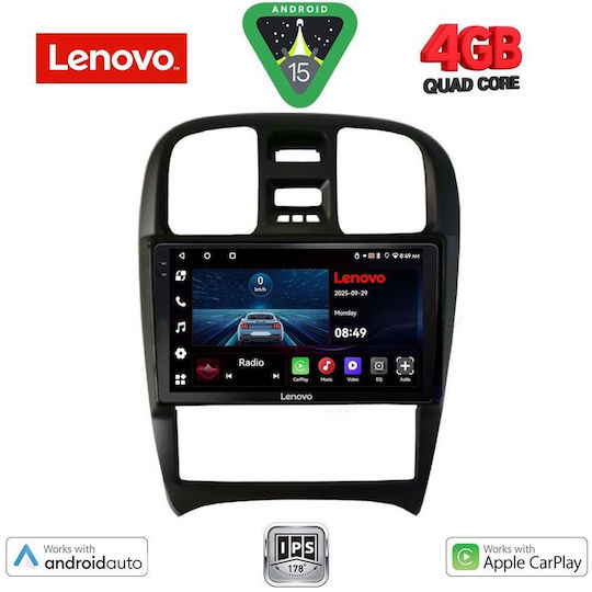 Lenovo Car Audio System for Hyundai Sonata 2000-2006 (Bluetooth/USB/AUX/WiFi/GPS/Apple-Carplay/Android-Auto) with Touch Screen 9"