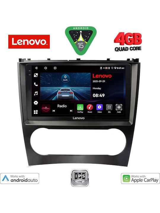 Lenovo Car Audio System for Mercedes-Benz CLK Class 2004-2008 (Bluetooth/USB/AUX/WiFi/GPS/Apple-Carplay/Android-Auto) with Touch Screen 9"